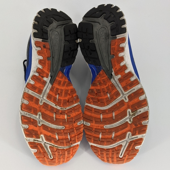 Brooks Adrenaline GTS 18 Blue Orange Running Shoes - Picture 8 of 9